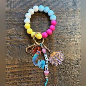 Disney The Little Mermaid Keychain Bracelet Bag Charm NWT